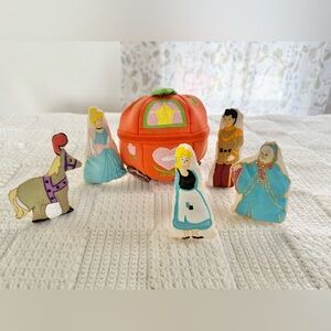 Cinderella Pumpkin Carry Along Plush with Finger Puppets Toy